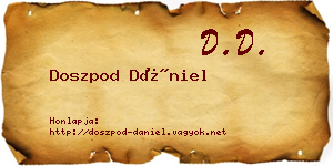 Doszpod Dániel névjegykártya