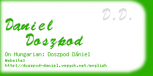 daniel doszpod business card