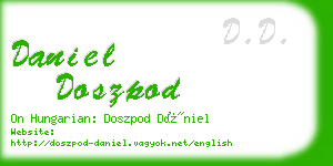 daniel doszpod business card